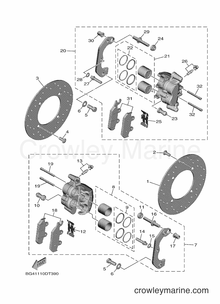 2019 ATV YXE850EBN - YXE850EBN (B0D2) [010] - FRONT BRAKE CALIPER
