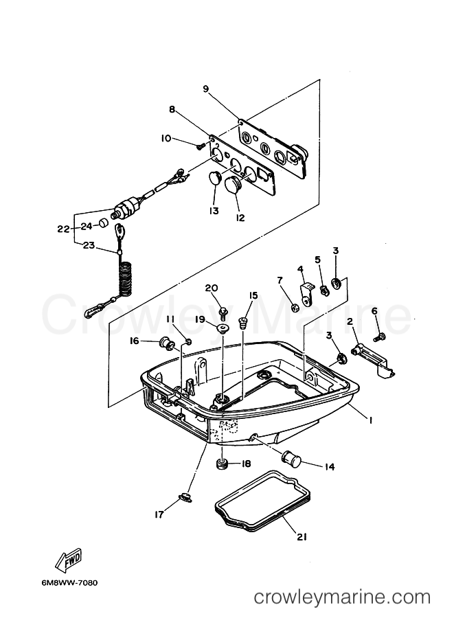 Yamaha Motors 6C (6M8) [00A] - BOTTOM COWLING