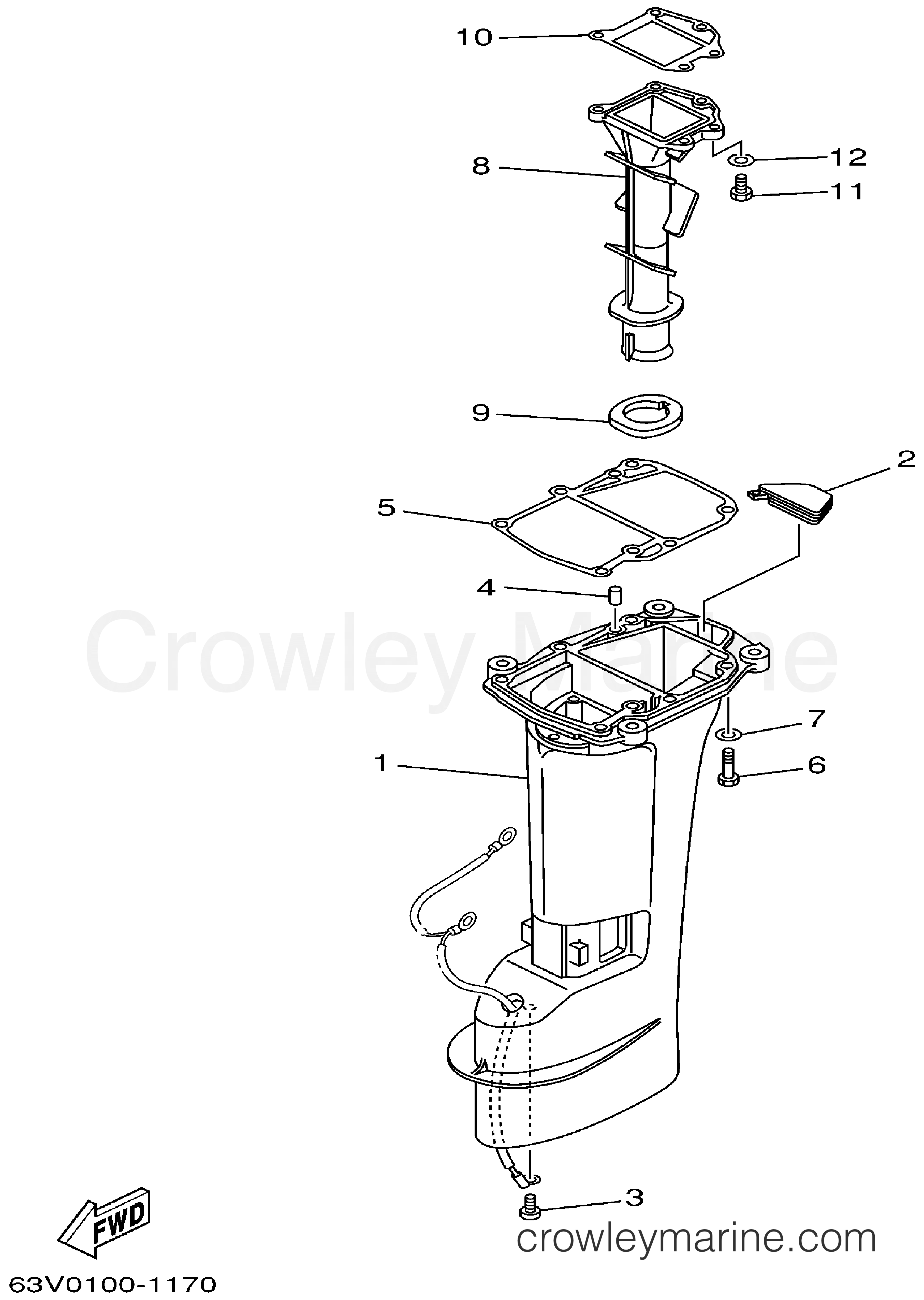 Yamaha Motors 15MSHA - UPPER CASING