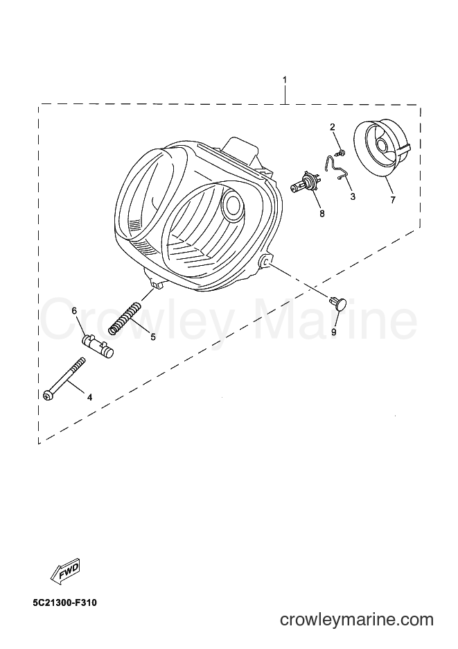 Yamaha Motors YN50M (5C2L) [010] - HEADLIGHT