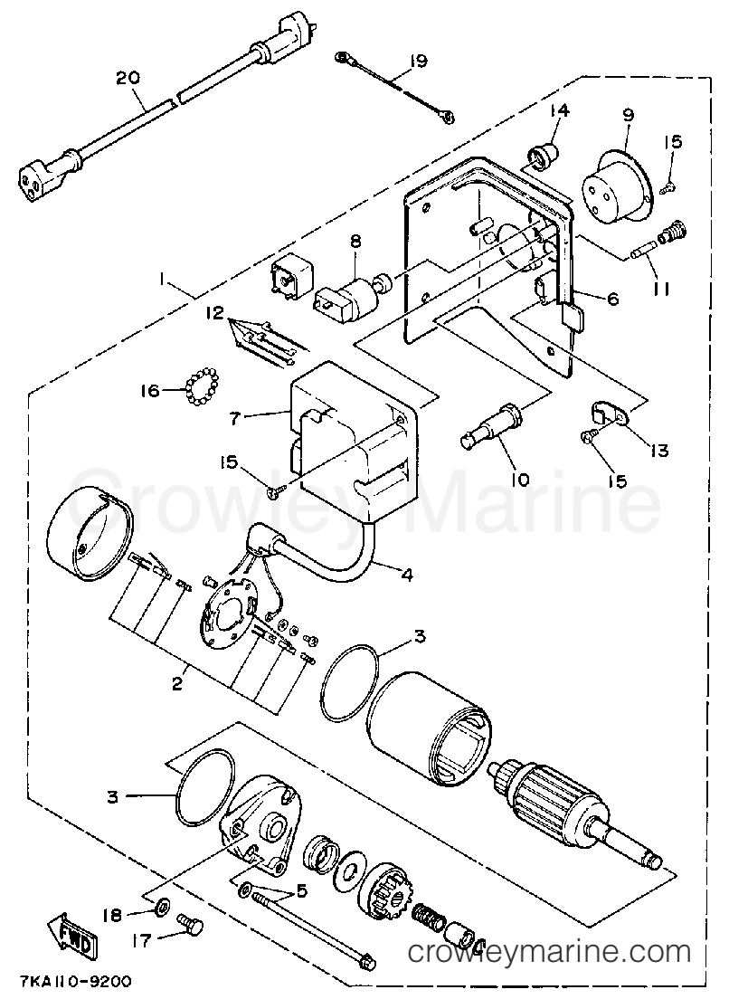 Yamaha Motors YS624WEN - STARTING MOTOR