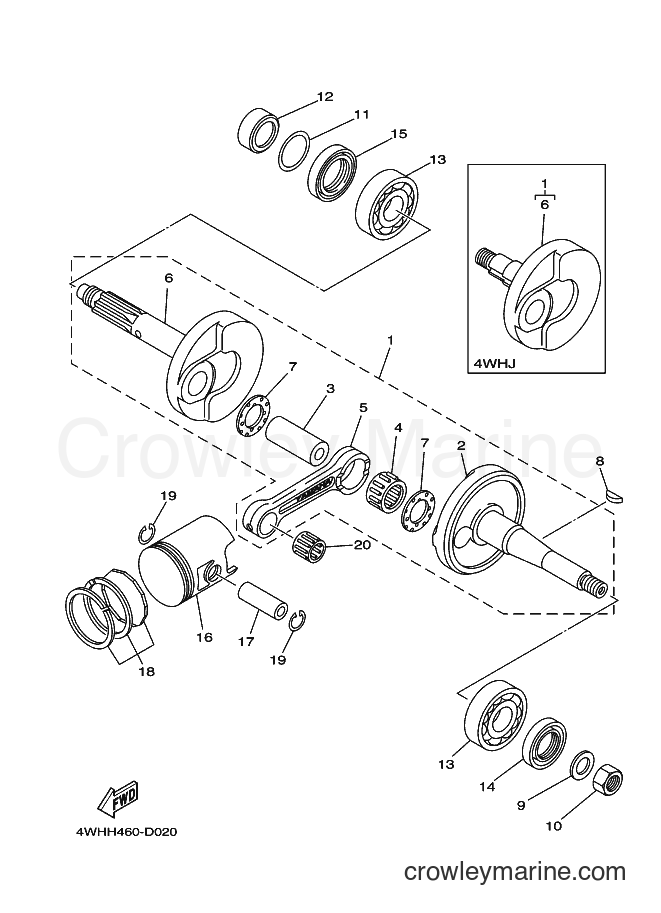 2005 Street Bike V110E - V110E (4WHH) [010] - CRANKSHAFT & PISTON