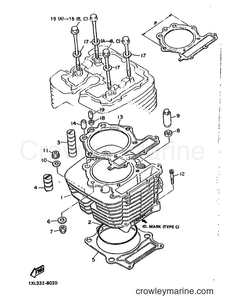 Yamaha Motors SRX600 (1XM) [999] - CYLINDER