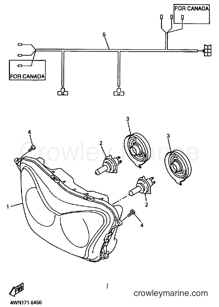 1996 Sport Bike YZF1000R - YZF1000R (4WN1) [010] - HEADLIGHT