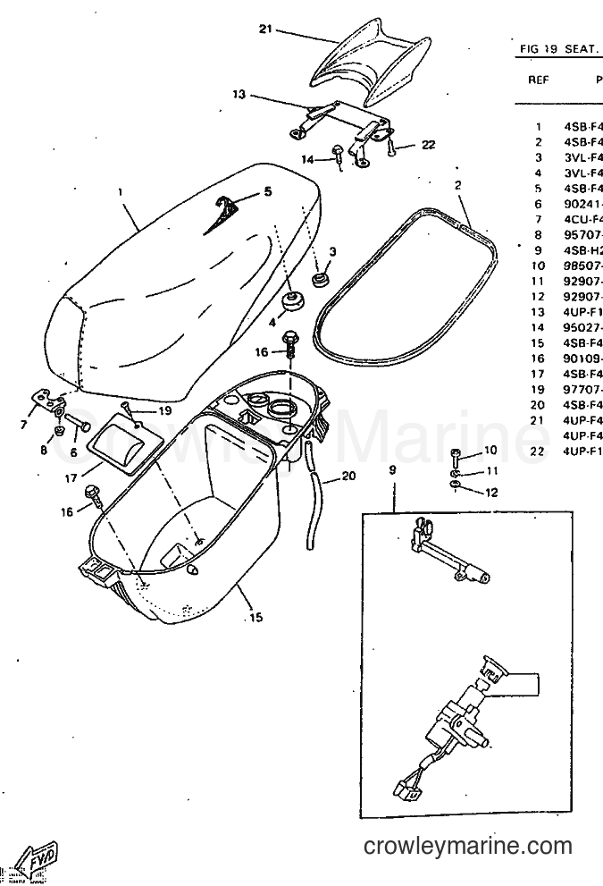 1998 Scooter CW50RSP - CW50RSP (4URD) [999] - SEAT & CARRIER