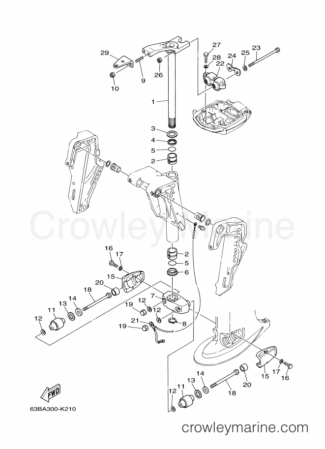 Yamaha Motors 40VMHOS (63BA) [080] - BRACKET 3
