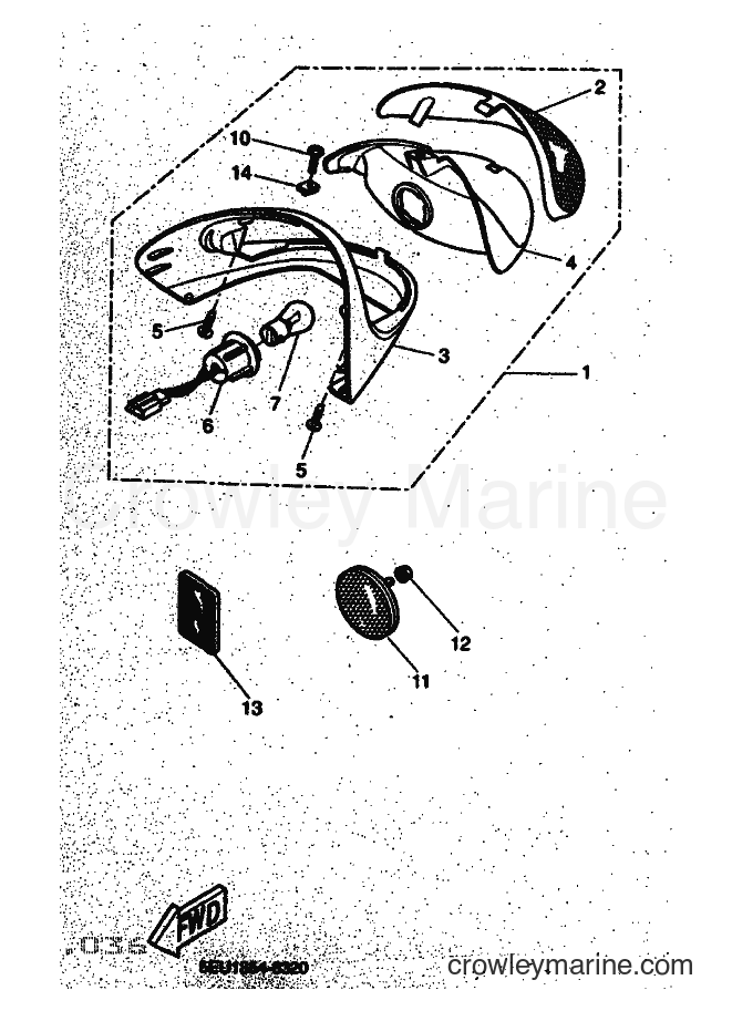1998 Scooter YH50 - YH50 (5EU5) [010] - LUZ DE COLA