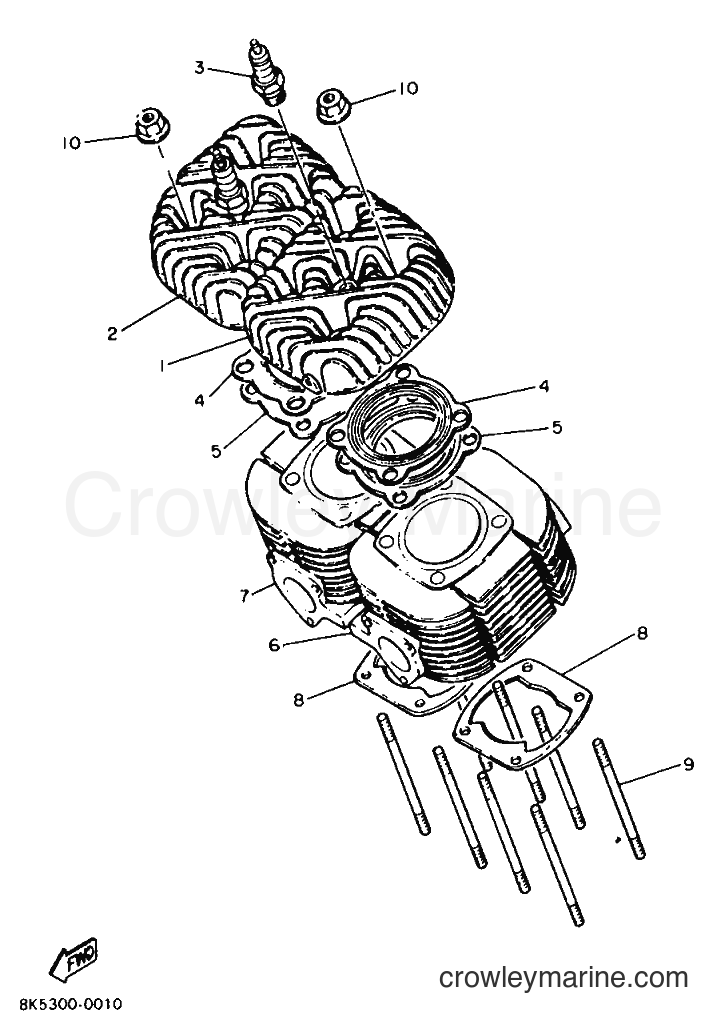 1988 Snowmobile ET340P - ET340P (84V) [999] - CYLINDER