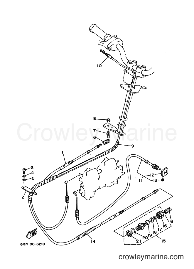 Yamaha Motors WB700AV (GR76) [999] - CONTROL CABLE