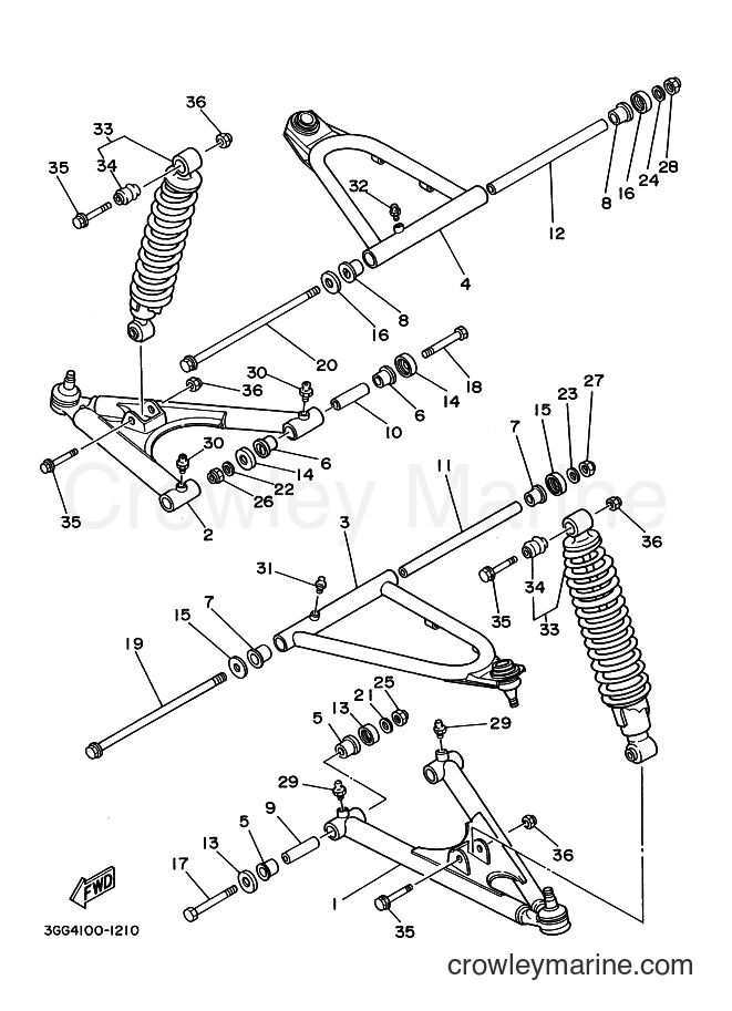 1999 ATV YFZ350 - YFZ350 (5FK3) [010] - FRONT SUSPENSION & WHEEL