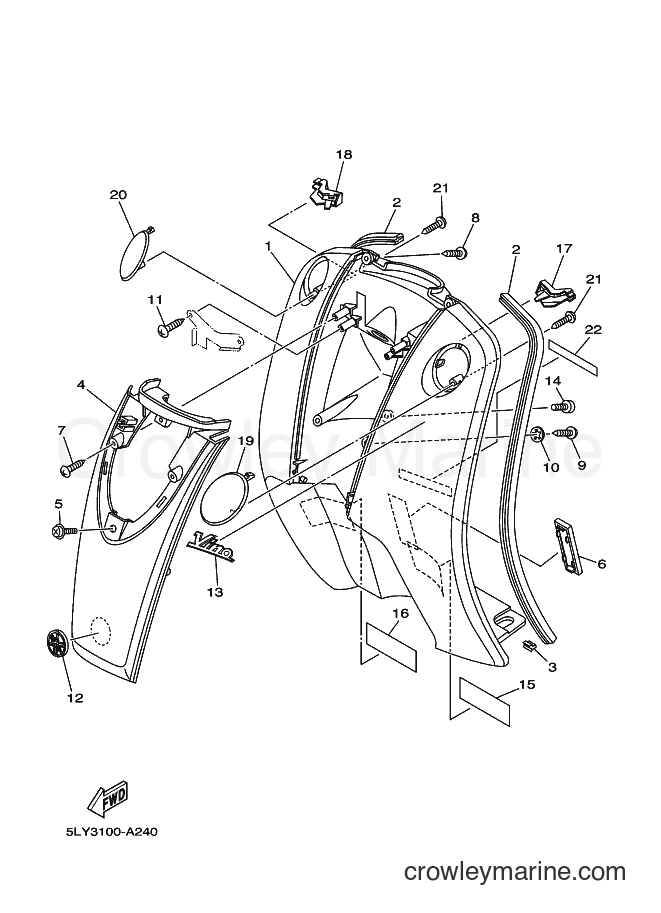 2004 Scooter YJ50R - YJ50R (5PP7) [010] - LEG SHIELD
