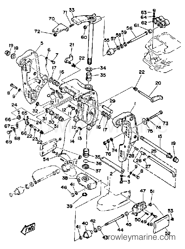 Yamaha Motors 90ETLG - BRACKET
