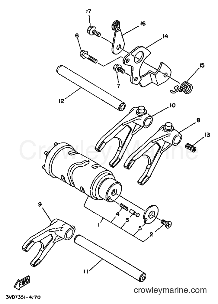 1995 Dirt Bike XTZ750 - XTZ750 (3LD8) [999] - SHIFT CAM & FORK