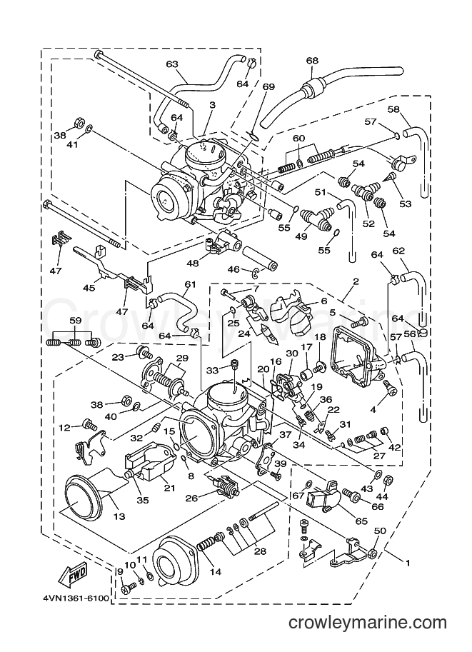 Yamaha Motors TRX850 (4UN4) [100] - CARBURETOR