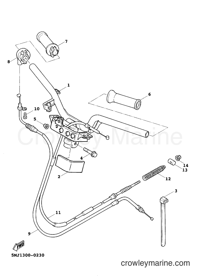 Yamaha Motors XC125A (5MJ8) [010] - STEERING HANDLE & CABLE