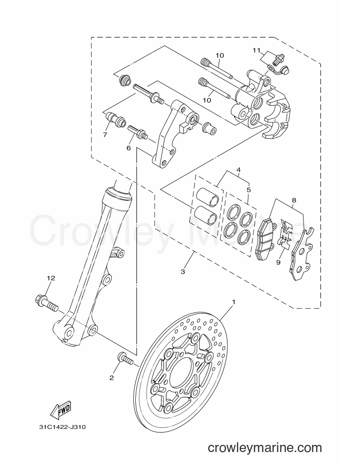 2012 Scooter T115SEC - T115SEC (31C8) [010] - FRONT BRAKE CALIPER 2