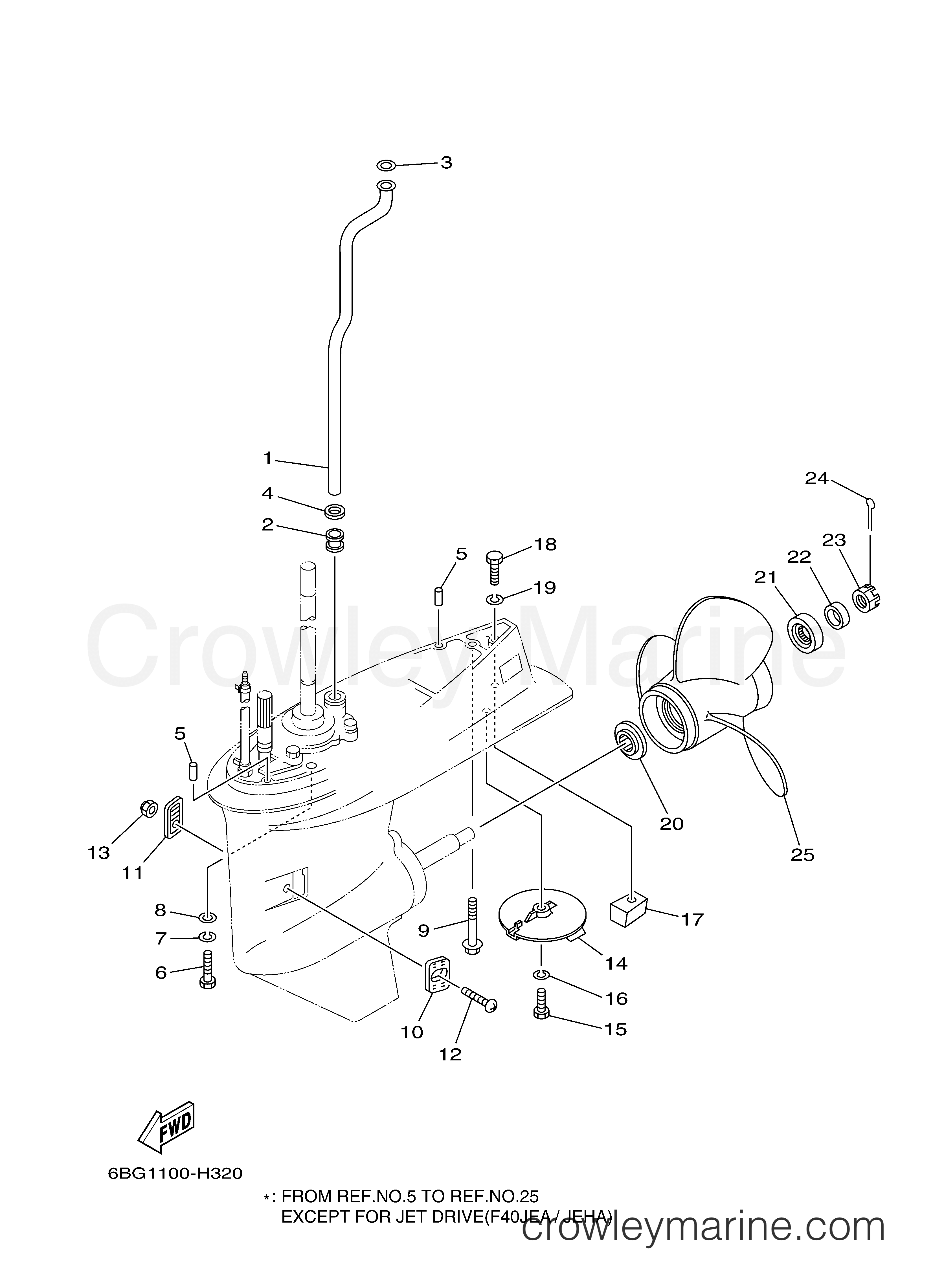 Yamaha Motors F40LA - LOWER CASING DRIVE 2