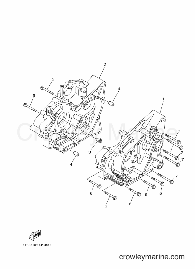 2010 Street Bike FZ16 - FZ16 (45P1) [010] - CRANKCASE