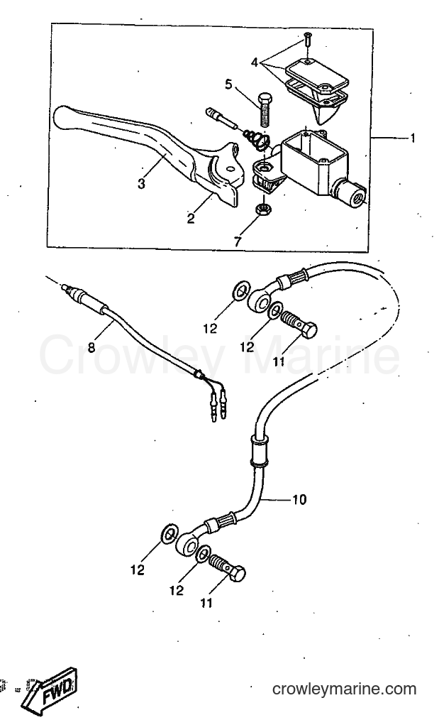1998 Scooter YQ50 - YQ50 (5CK2) [010] - FRONT MASTER CYLINDER