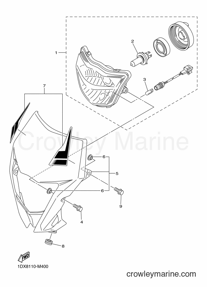 2013 Dirt Bike WR450F - WR450F (1DX9) [010] - HEADLIGHT