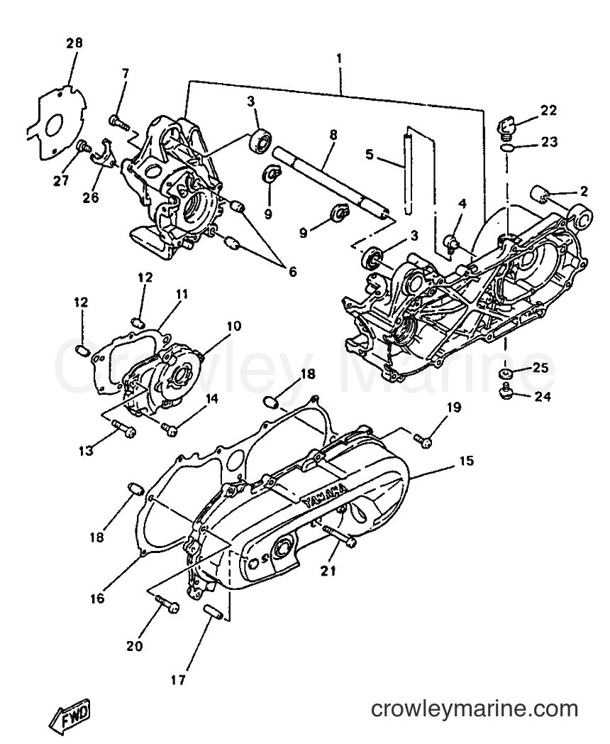 Yamaha Motors YN50 (5AD6) [010] - CRANKCASE