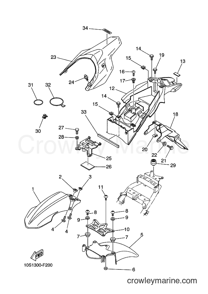 2010 Dirt Bike XT660X - XT660X (10S7) [010] - FENDER