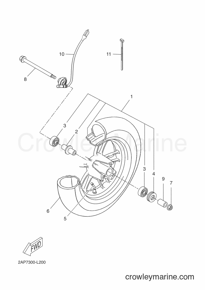 Yamaha Motors YN50 (2AP6) [010] - FRONT WHEEL