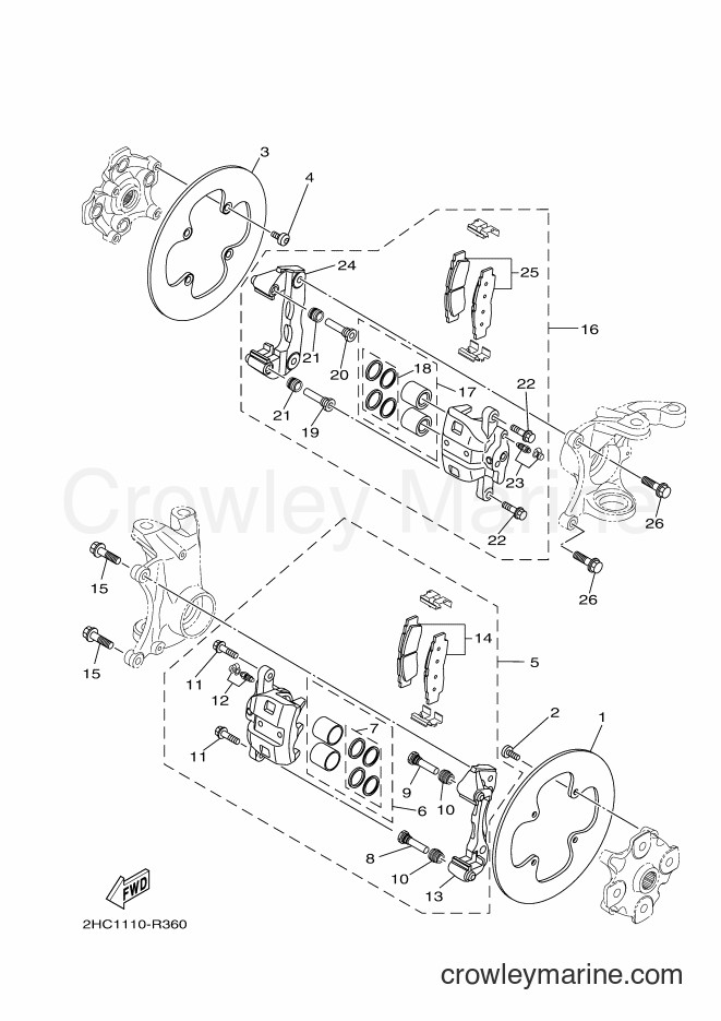 Yamaha Motors YXZ1000E (2HCB) [010] - FRONT BRAKE CALIPER