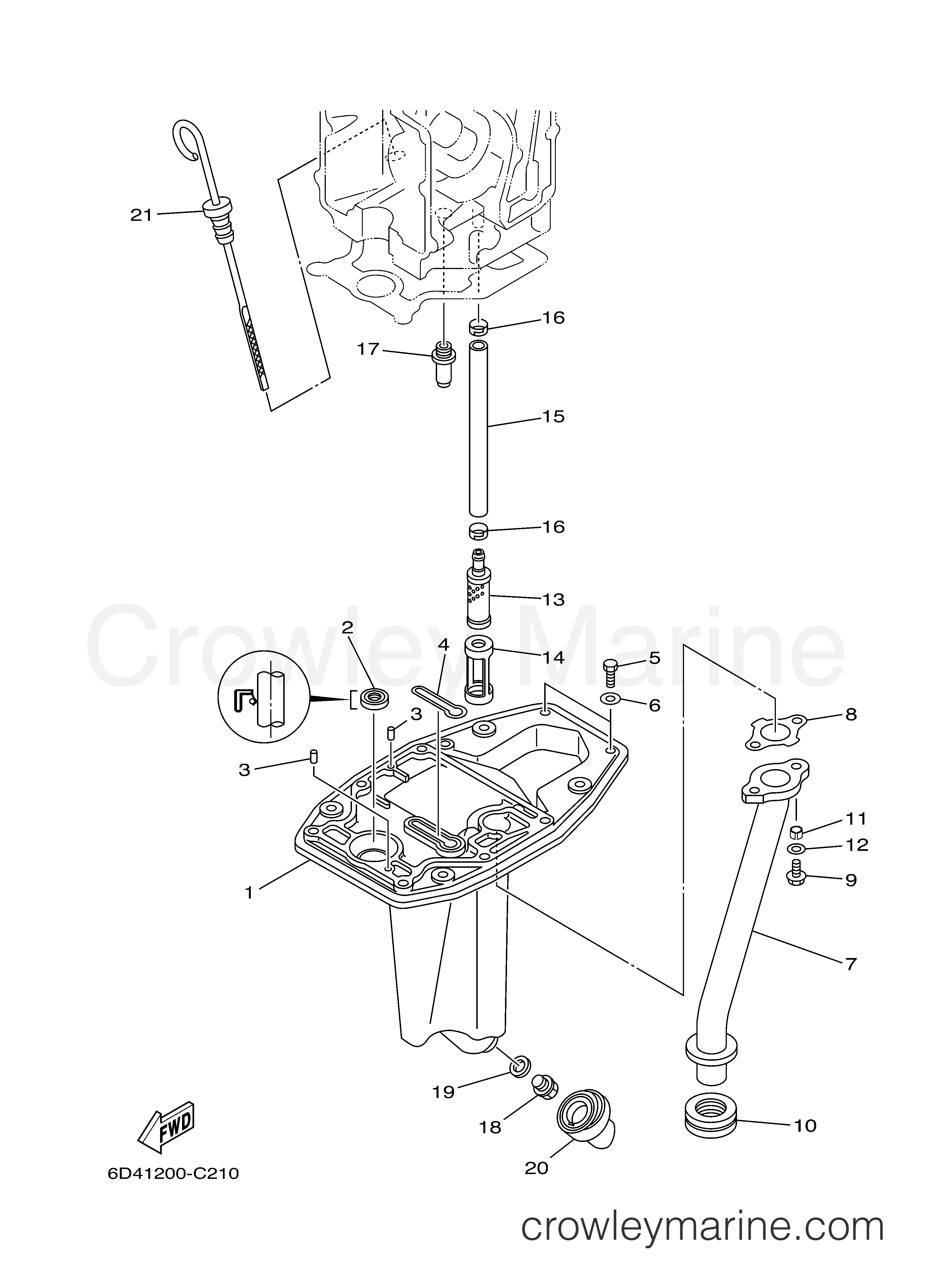 Yamaha Motors F15MSHD - OIL PAN