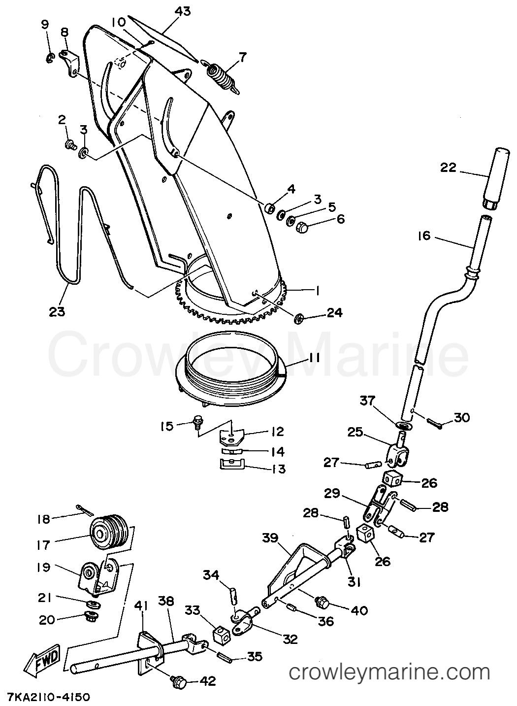 Yamaha Motors YS624TEC - CHUTE CONTROL LEVER