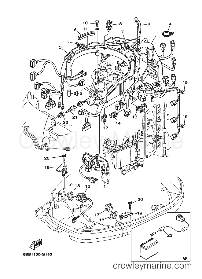 Yamaha Motors F225C (6BB1) [020] - ELECTRICAL 3