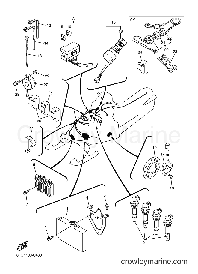 Yamaha Motors RX10ST (8FG1) [020] - ELECTRICAL 1