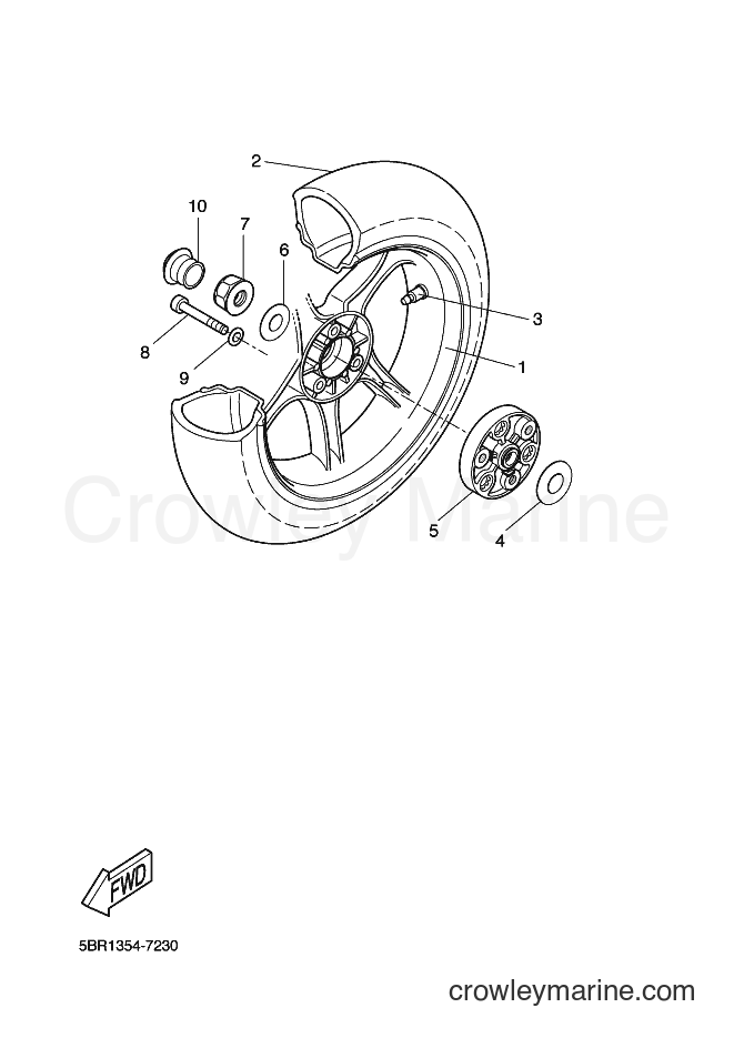 2000 Scooter YQ50 - YQ50 (5KL2) [010] - REAR WHEEL