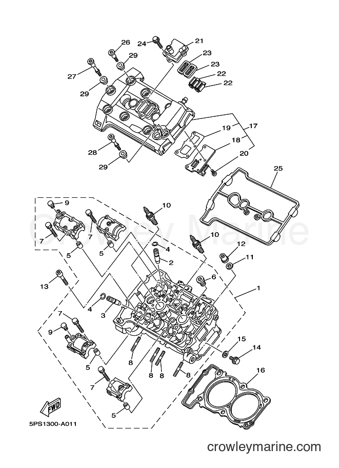 2008 Street Bike TDM900 - TDM900 (5PSE) [010] - CYLINDER HEAD