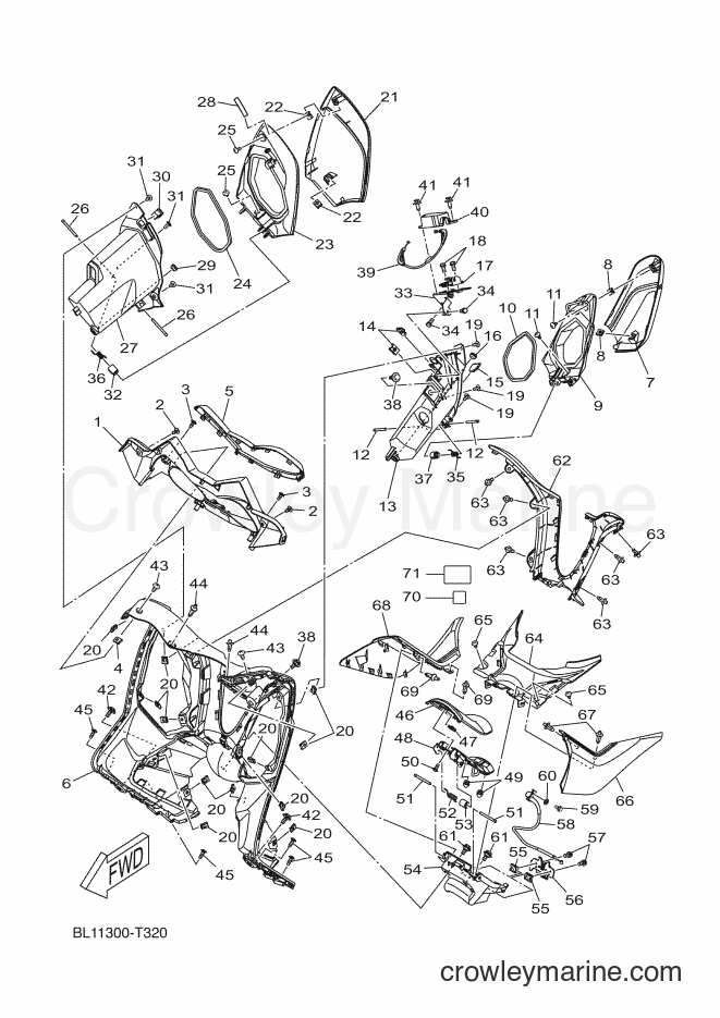 Yamaha Motors YP400RA (BL11) [050] - LEG SHIELD