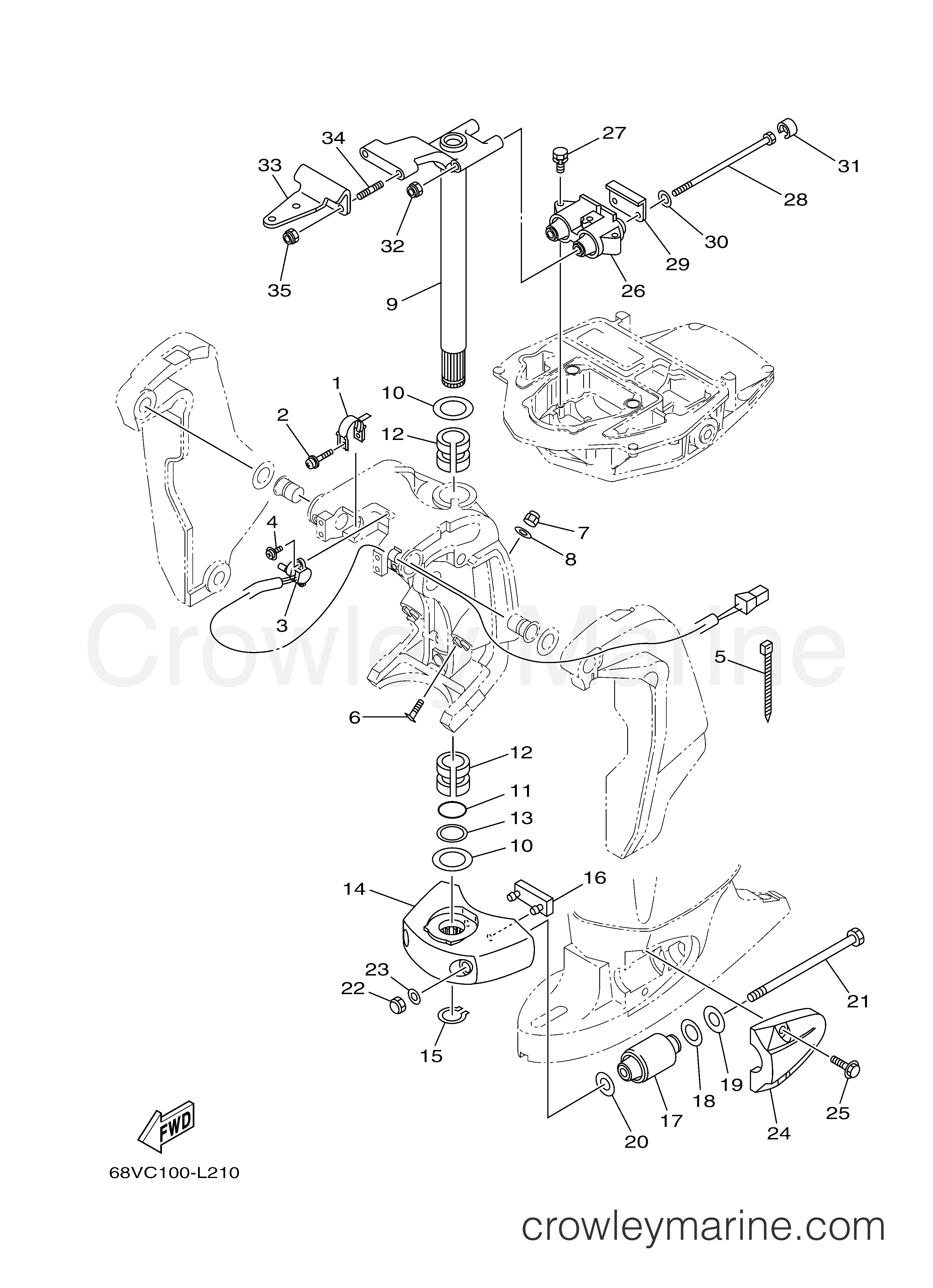 Yamaha Motors F115JA - BRACKET 2