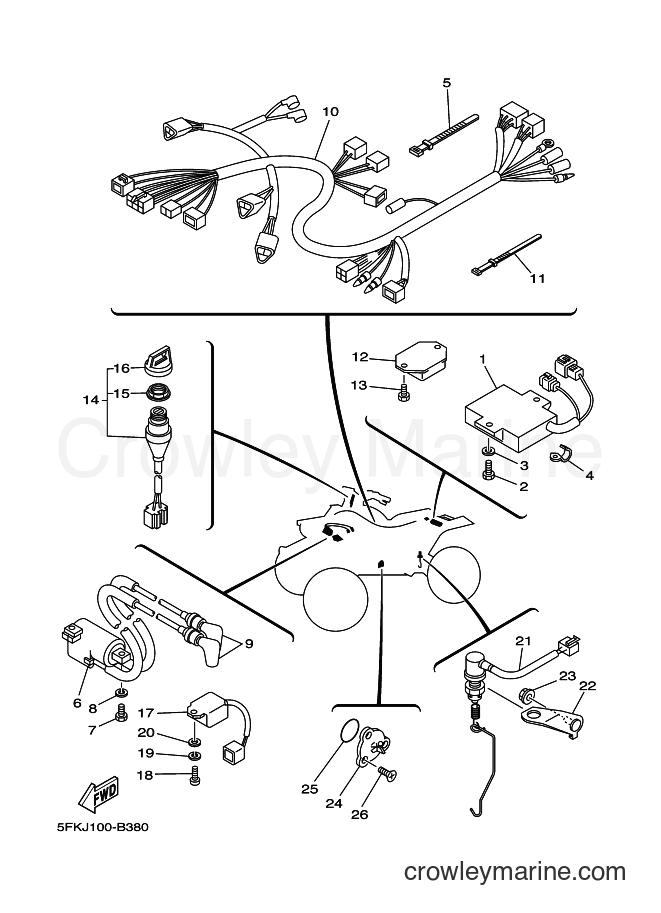 Yamaha Motors YFZ350 (3B5B) [010] - ELECTRICAL 1