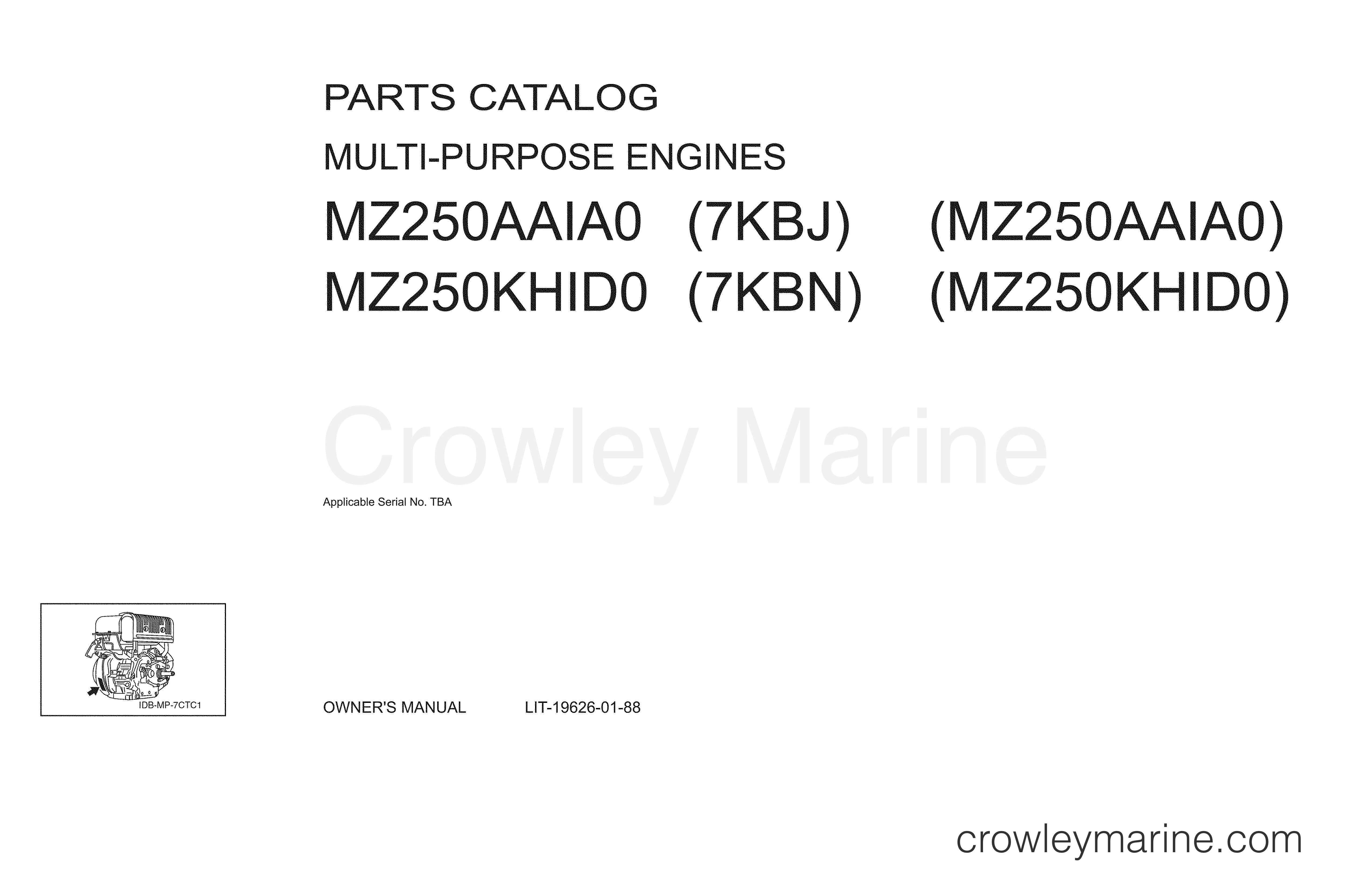 2012 UTV 250 - MZ250AAIA0 - 1 TITLE PAGE