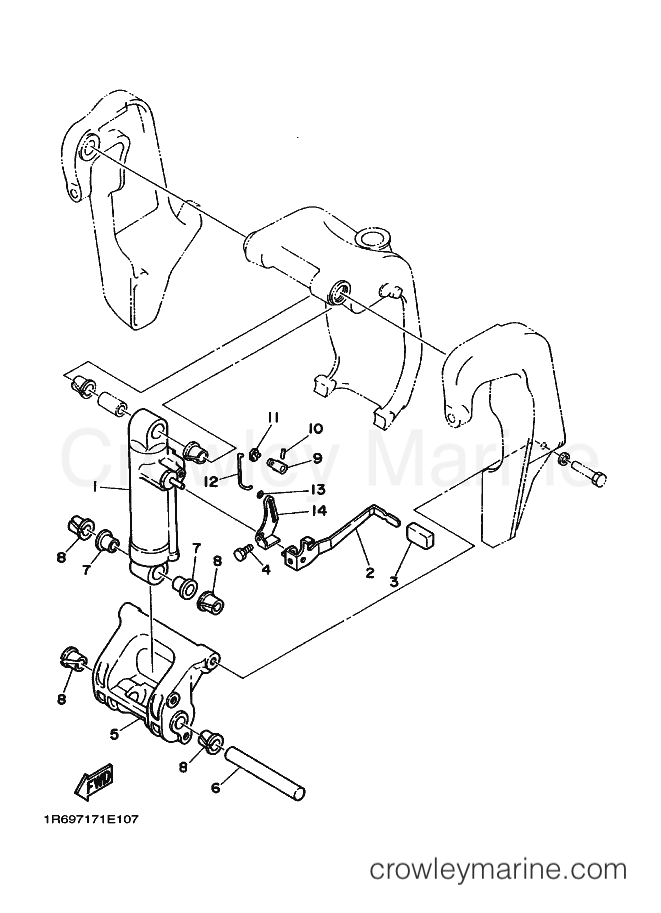 Yamaha Motors 55B (697) [030] - BRACKET 2