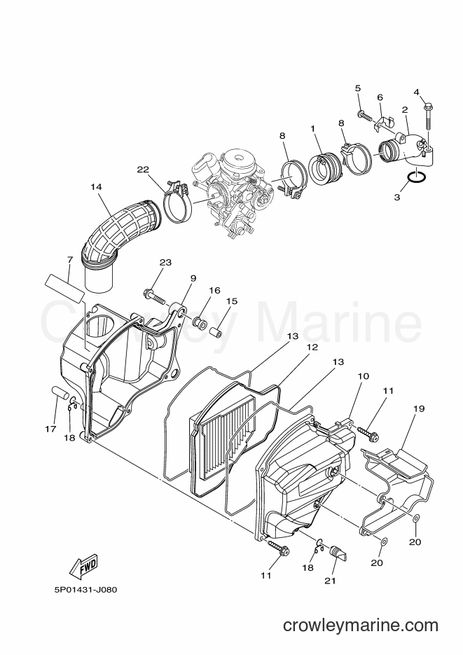 2010 Scooter AT135 - AT135 (5P01) [010] - INTAKE