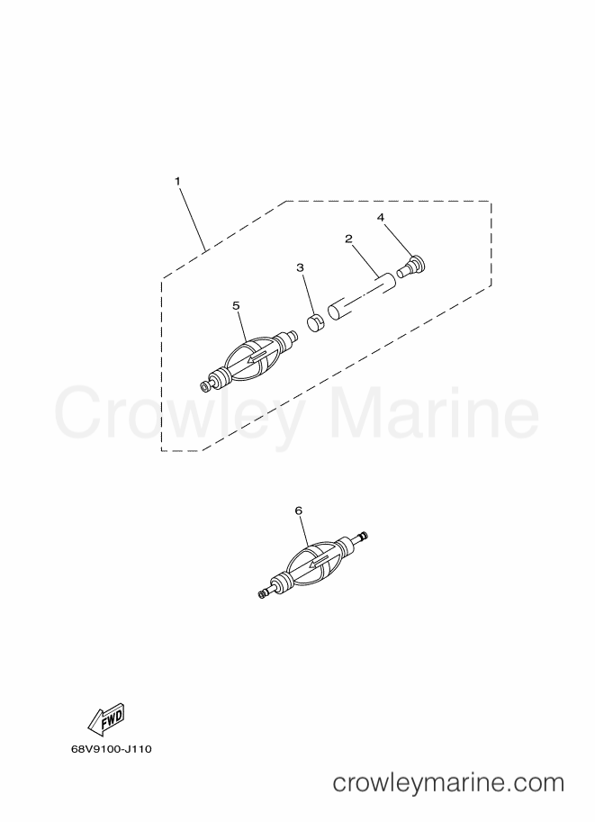 Yamaha Motors LF300XCA-2012 (6CF2) [060] - FUEL 2