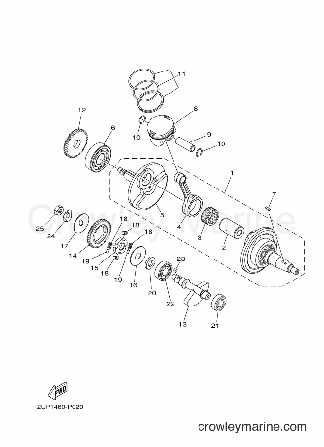 2016 Street Bike FZN150 - FZN150 (2UP2) [010] - CRANKSHAFT & PISTON