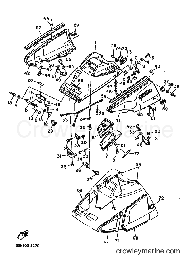 1989 Snowmobile CS340 - CS340 (85N1) [020] - SHROUD