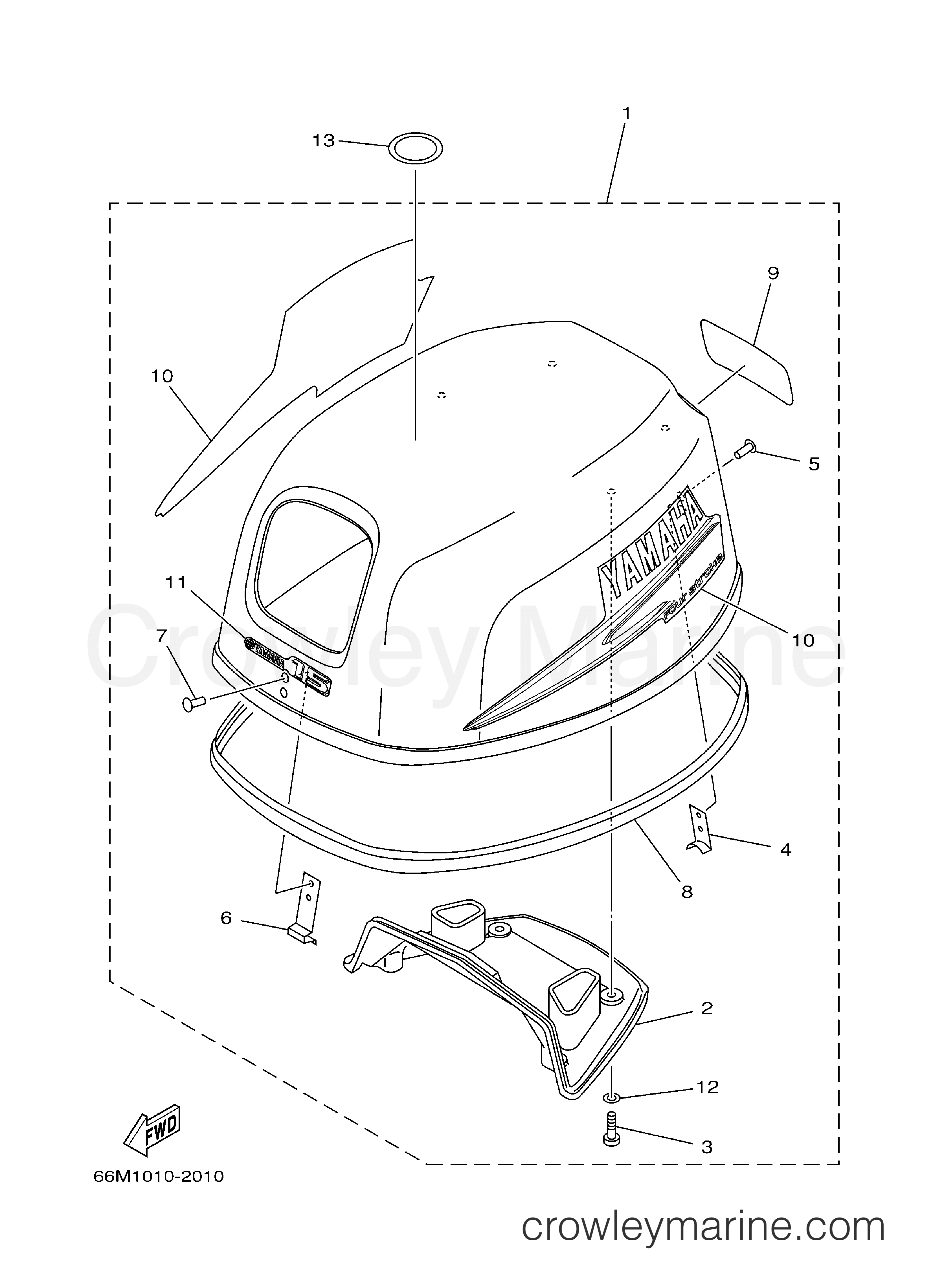 Yamaha Motors F15ESHB - TOP COWLING