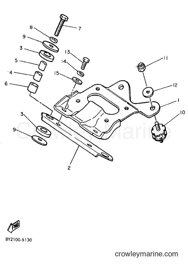 Yamaha Motors ET340 (83T0) [010] - ENGINE BRACKET