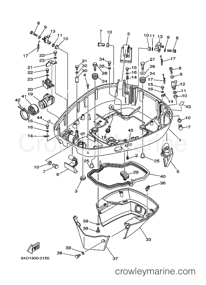 Yamaha Motors 150F (64C1) [120] - BOTTOM COWLING