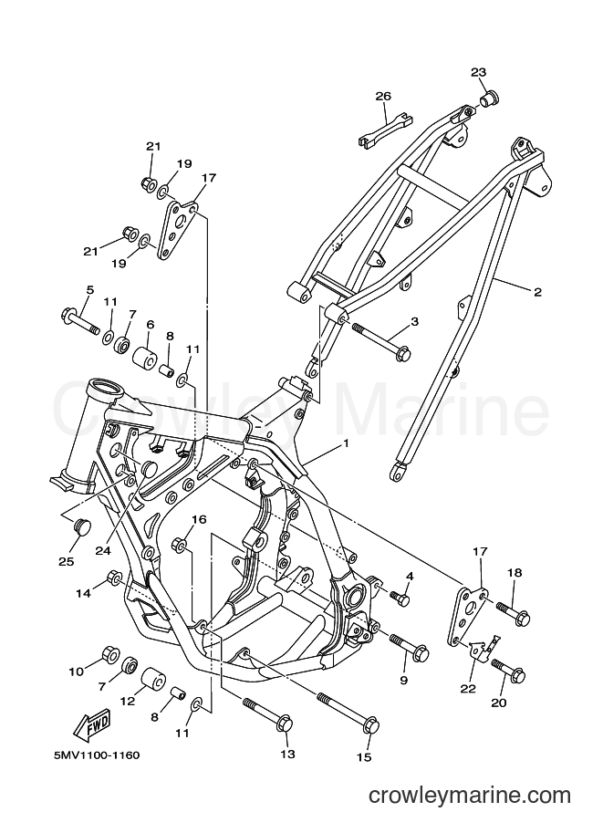 2001 Dirt Bike YZ125 - YZ125 (5MV2) [030] - FRAME
