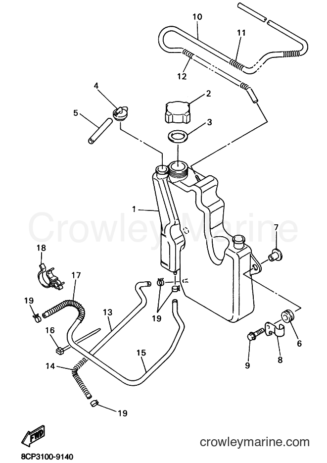 Yamaha Motors VT600 (8EB2) [030] - OIL TANK