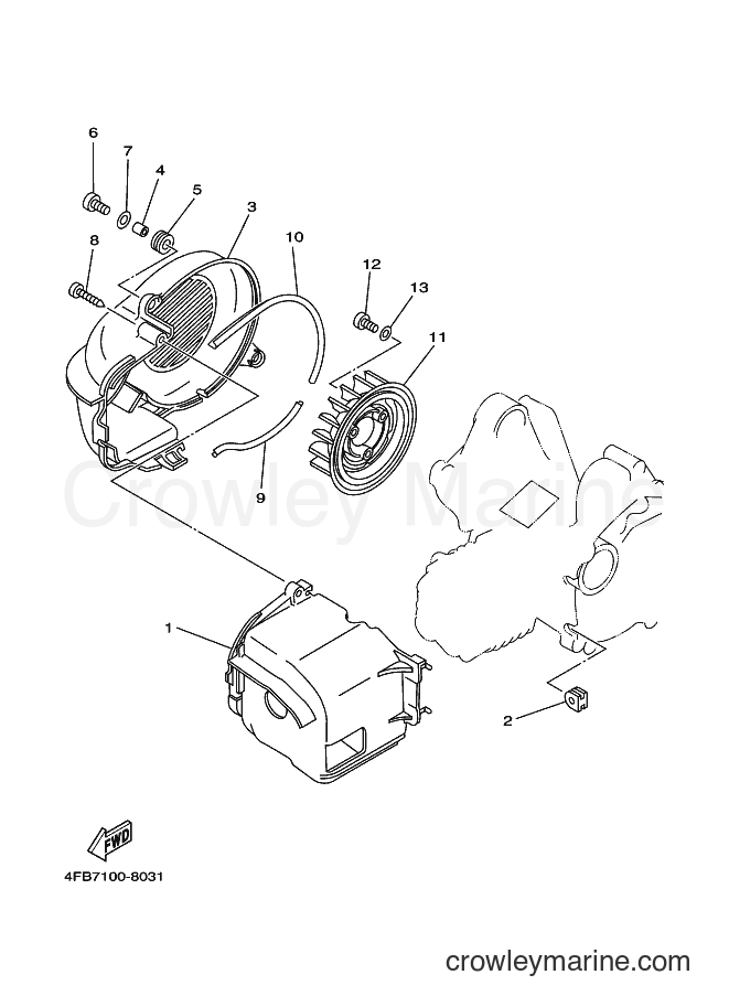 2001 Scooter CY50 - CY50 (3SAC) [010] - AIR SHROUD & FAN