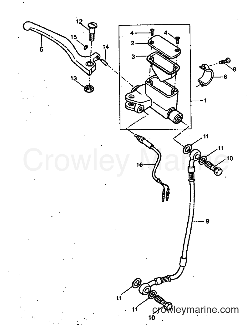 1999 Scooter YH50 - YH50 (5KG1) [010] - FRONT MASTER CYLINDER